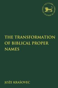 The Transformation of Biblical Proper Names av Joze Krasovec