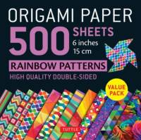 Origami Paper 500 sheets Rainbow Patterns 6 inch (15 cm) av Tuttle Publishing