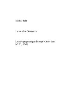 Le severe Sauveur av Michel Sakr-Fghal P. Michel Sakr-Fghal