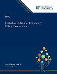 Evaluative Criteria for Community College Foundations av Edward Duffy