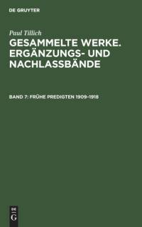 Fruhe Predigten 1909-1918 av Paul Tillich