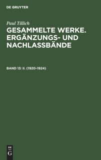 II. (1920-1924) av Paul Tillich