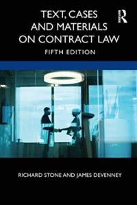 Text, Cases and Materials on Contract Law av Richard Stone