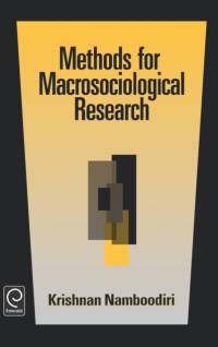 Methods for Macrosociological Research av Krishnan Namboodiri