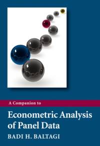 A Companion to Econometric Analysis of Panel Data av Badi H. Baltagi