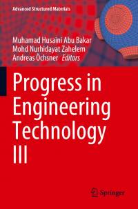 Progress in Engineering Technology III av Andreas Ochsner