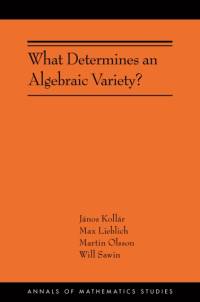 What Determines an Algebraic Variety? av Janos Kollar