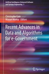 Recent Advances in Data and Algorithms for e-Government av Mayuri Mehta
