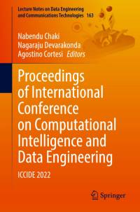 Proceedings of International Conference on Computational Intelligence and Data Engineering av Nabendu Chaki