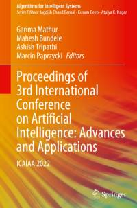 Proceedings of 3rd International Conference on Artificial Intelligence: Advances and Applications av Garima Mathur