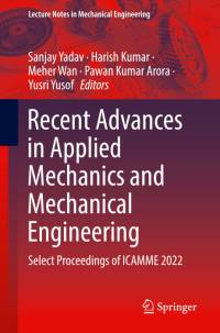 Recent Advances in Applied Mechanics and Mechanical Engineering av Sanjay Yadav