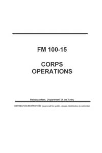 FM 100-15 Corps Operations av Department of the Army