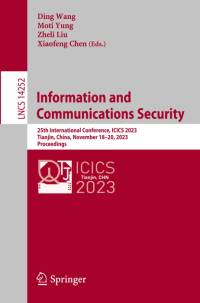 Information and Communications Security av Ding Wang