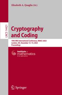 Cryptography and Coding av Elizabeth A. Quaglia