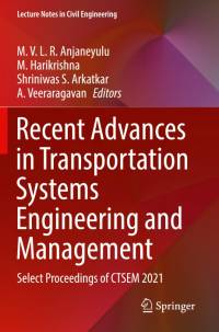 Recent Advances in Transportation Systems Engineering and Management av M. V. L. R. Anjaneyulu