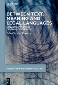 Between Text, Meaning and Legal Languages av Jan Engberg