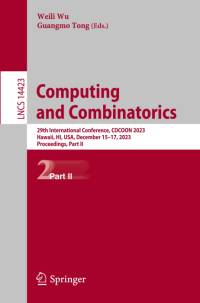 Computing and Combinatorics av Guangmo Tong