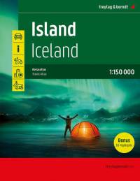 Island Reiseatlas, Autoatlas 1:150.000, Spiralbindung, freytag & berndt av Freytag