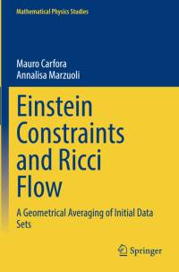 Einstein Constraints and Ricci Flow av Annalisa Marzuoli