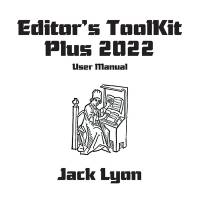 Editor's ToolKit Plus 2023 av Jack Lyon